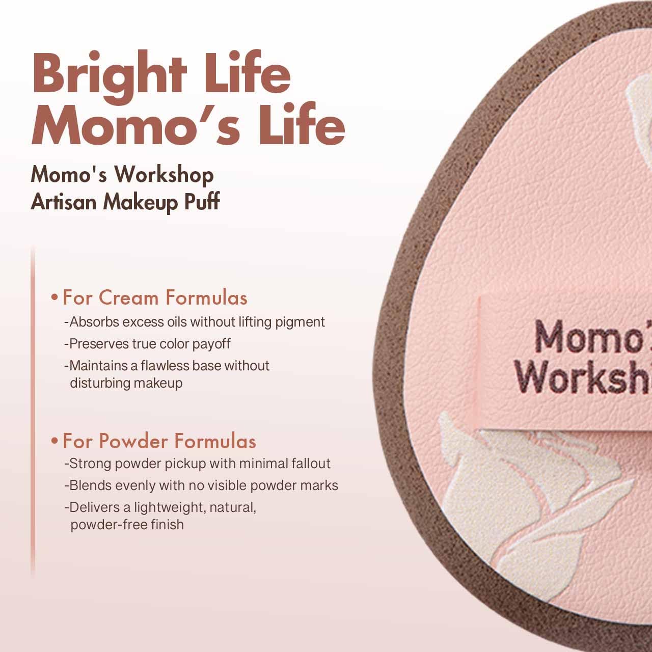 Multi-Use Mini Makeup Sponge Set,Oil-Control & Makeup Setting, Cut-Edge Design for Cream & Powder Products, for Oily Skin,Pink-Brown, 3PCS Mini Beauty Concealer Sponges & Storage Case-Velvo Beauty
