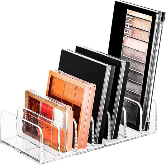 Eyeshadow Makeup Palette Cosmetic Organizer - Waterproof Eyeshadow Organizer for Eye Makeup Palette,Bathroom Countertop,7 Sections (1PCS-Small)-Velvo Beauty