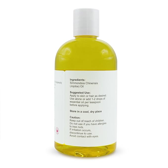 Soapeauty Golden Jojoba Oil | 100% Pure & Natural | Unrefined, Cold Pressed, Hexane Free | Moisturizing Oil for Skin, Face, Hair & Nails | 12 fl oz-Velvo Beauty