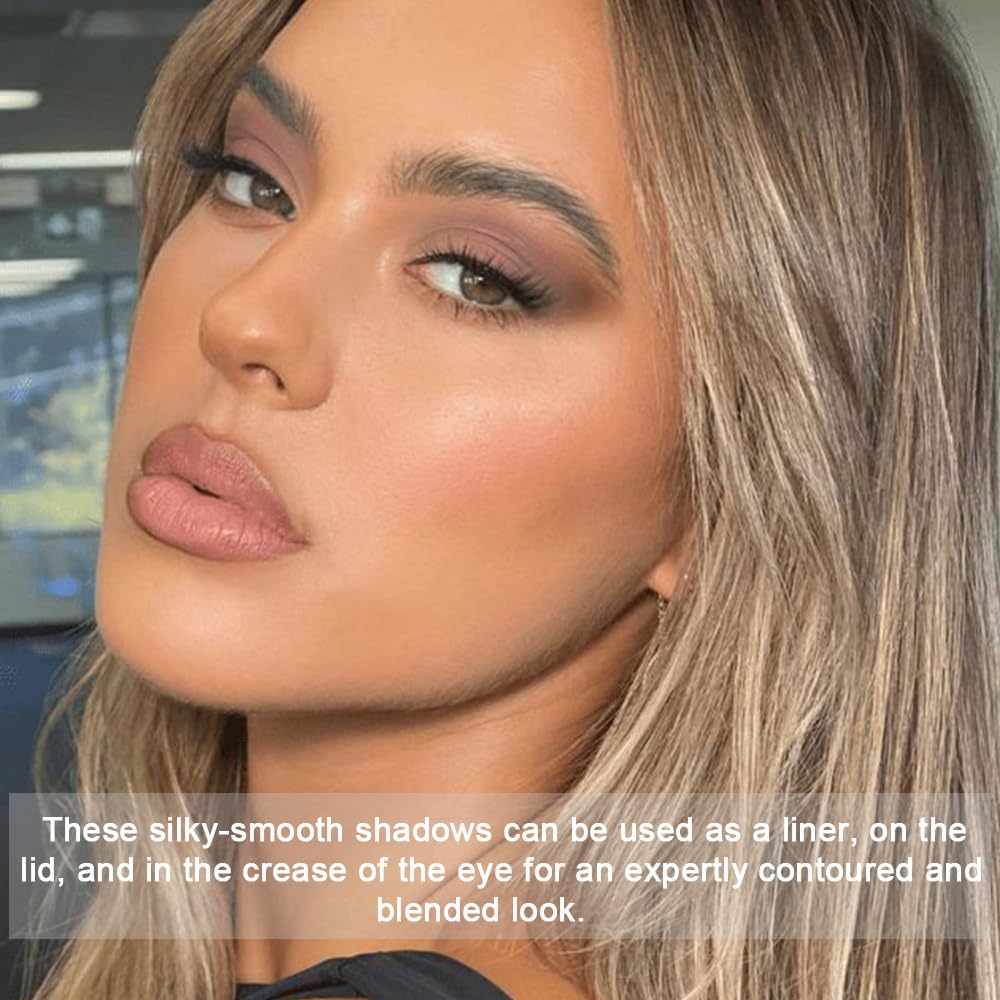 10 Color Matte Eyeshadow Palette | 10 Soft-Focus Matte Shades in Grey-Brown & Neutral Taupe | Silky Powder Blends Like Cream | Natural-Looking Nude Makeup for Mature Skin | Day to Night Wear-Velvo Beauty