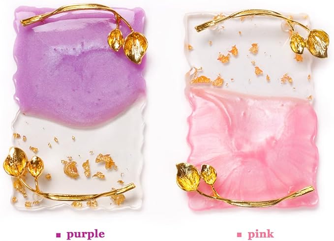 2023 Retro Nail Art Palette, Nail Painting Mixed Color Palette with Leaves Handle, Nail Holder Gel Color Makeup Display Board Pallet (Purple)-Velvo Beauty