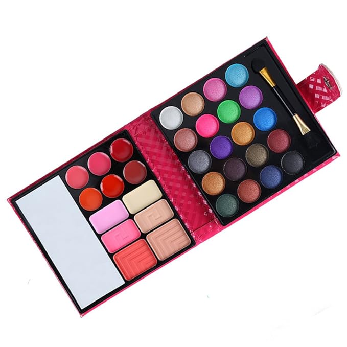 All-in-one Holiday Makeup Gift Set | Full Makeup Kit for Women Essential Starter Bundle Include 20 Highly Pigmented Shimmer Eyeshadow Palette,3 Blush,3 Face Powder, 6 Lipgloss, Brush-Velvo Beauty