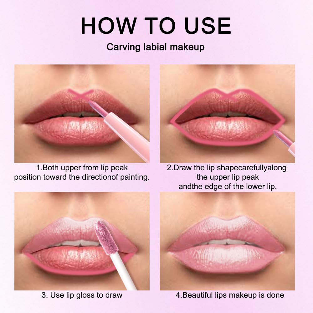 Kaely 2-in-1 Nude Pink Metallic Lipstick and Lip Liner, Shimmer Liquid Metallic Lipsticks for Women, Glitter Lip Gloss Stain Long Lasting Waterproof Smudge Proof 24 Hour, Vegan Makeup, 19-Velvo Beauty