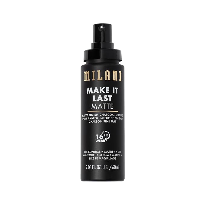 Milani Make it Last Matte - Matte Finish Charcoal Setting Spray- Cruelty-Free Makeup Primer and Setting Spray for Oily Skin - Long Lasting Finishing Spray (2.03 Fl. Oz.)-Velvo Beauty