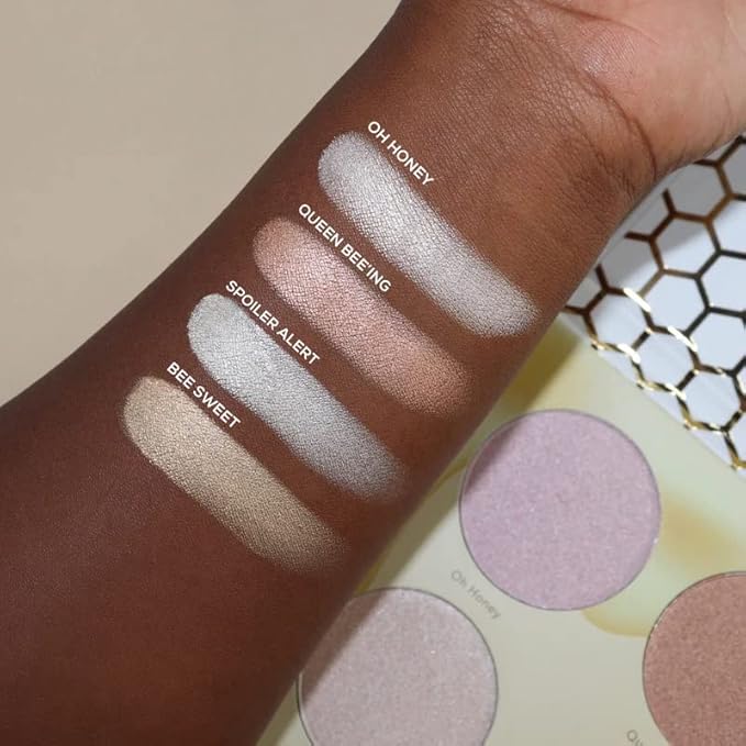 Beauty Bakerie Milk & Honey Highlighter Makeup Palette, Shimmer Highlighter for a Natural Glow, 4 Shades-Velvo Beauty