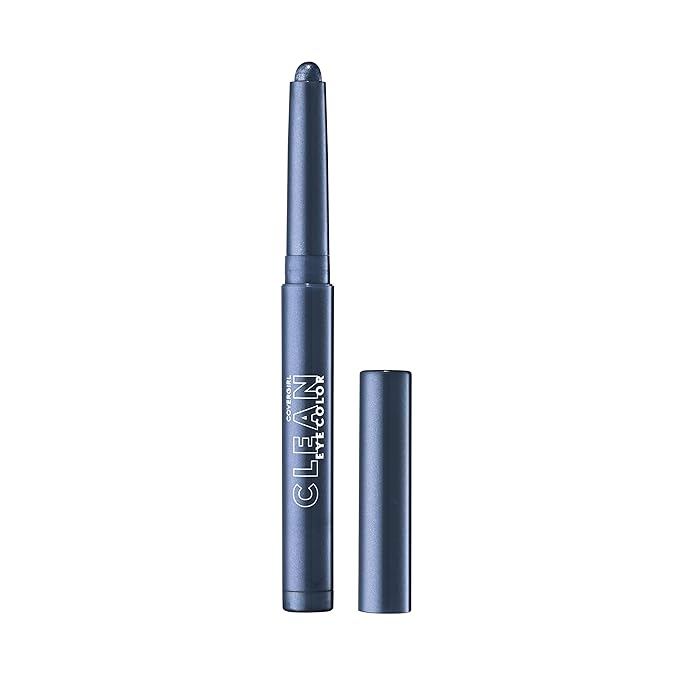 Covergirl Clean Multiline Eyeshadow Pencil, 300 Stroke Of Midnight, Vegan Formula, Shimmer Eyeshadow, Easy Application, Glides on Effortlessly, Blends Perfectly, 0.05oz-Velvo Beauty