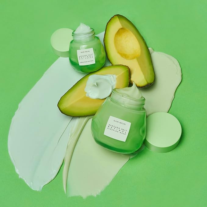 Glow Recipe Avocado Retinol Eye Cream for Wrinkles - Overnight Under Eye Cream for Dark Circles, Firming & Brightening Dull, Puffy Eyes - Time Release Niacinamide & Caffeine Eye Cream (15ml)-Velvo Beauty