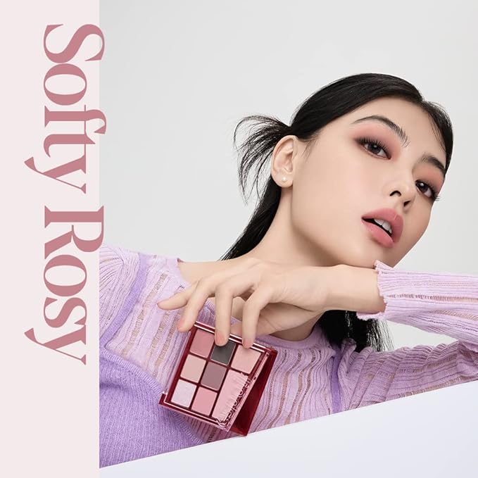 Espoir Real Eye Palette All New #2 Softy Rosy 0.26 oz 7.5g | Multi-Use Long-Lasting Blendable 8 Colors Natural Glitter Soft veil matte Makeup Eyeshadow Palette for Various Makeup Looks | Korean Makeup-Velvo Beauty