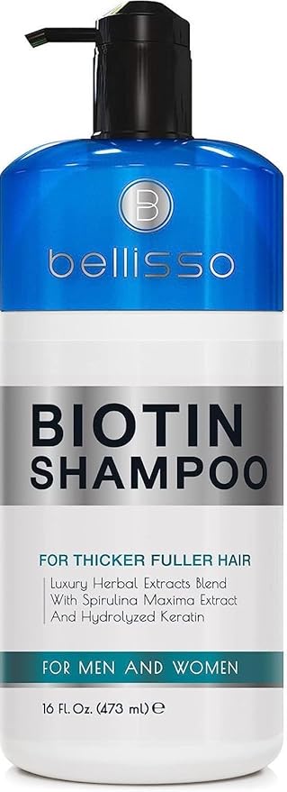 Biotin Shampoo for Thicker Stronger Hair - Volumizing & Thickening Shampoo for Men and Women - Sulfate Free, Salon Grade Formula to Boost Volume for Fine and Thinning Hair - Ideal for All Hair Types-Velvo Beauty