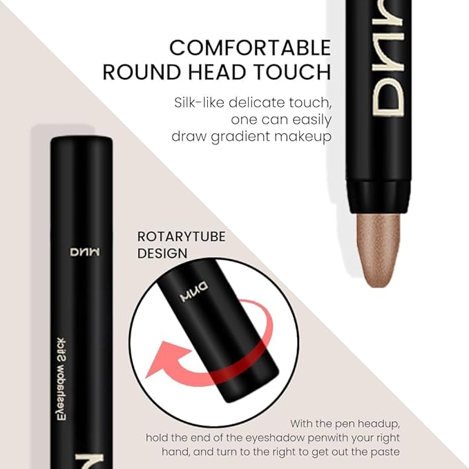 evpct 2Pcs Cream Eyeshadow Sticks Set for Eyes Waterproof, Bronze Shimmer Matte Eye shadow Stick Pencil Pen Bulk sombras en crema para ojos 20+20-Velvo Beauty