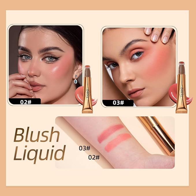 2 in 1 Multifunctional Makeup Pen, Contour Blush Highlighter, Pearl Fine Shine, Matte Natural Brighten Face Makeup (1, 1)-Velvo Beauty
