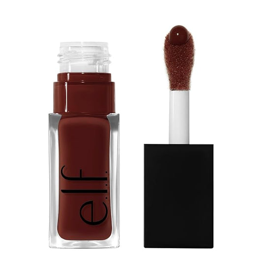 e.l.f. Glow Reviver Lip Oil, Nourishing Tinted Lip Oil For A High-shine Finish, Infused With Jojoba Oil, Vegan & Cruelty-free, Hot As Fudge-Velvo Beauty