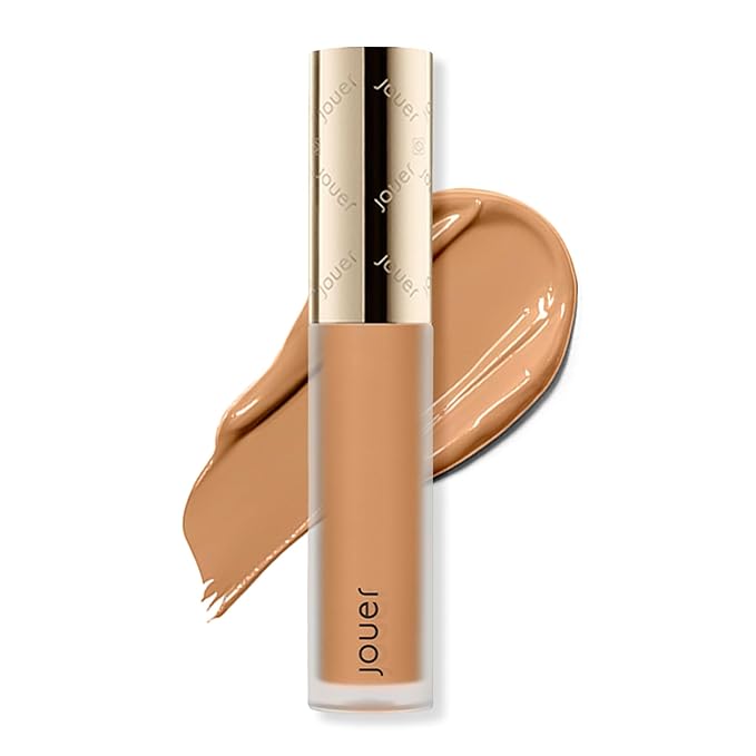 Jouer Essential High Coverage Liquid Concealer - Brightening Concealer - Color Corrector for Under Eye Dark Circles, Spot Coverage, and Eye Primer - Soft Matte Finish, Coffee-Velvo Beauty