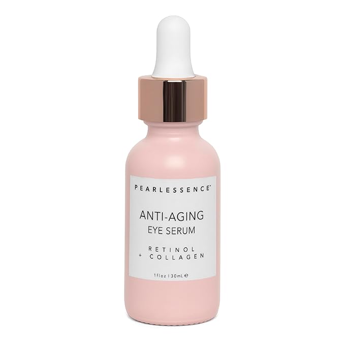 Pearlesssence Anti-Aging Eye Serum (Retinol + Collagen) - Helps Reduce Fine Lines & Wrinkles | Gentle & Lightweight Formula | Plumps & Tightens | Made in USA & Free (1oz)-Velvo Beauty