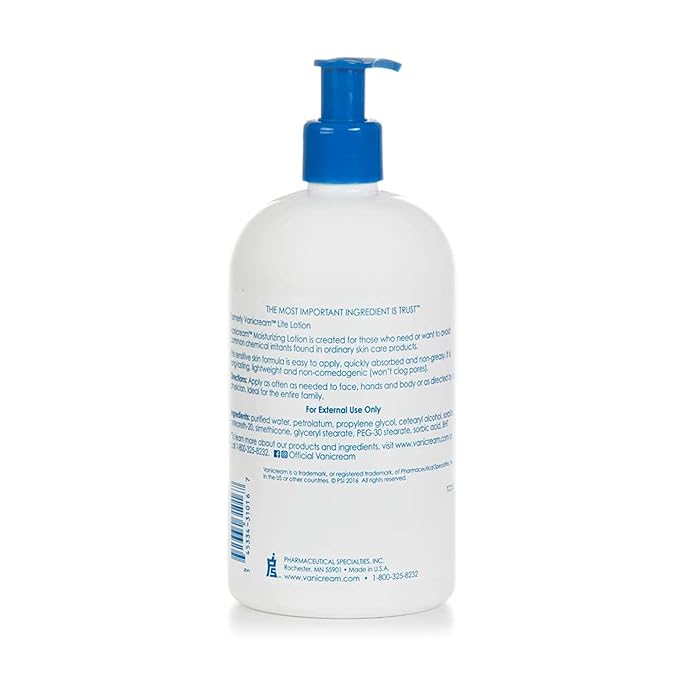Vanicream Moisturizing Lotion with Pump | Fragrance and Gluten Free | For Sensitive Skin | 16 Ounce (Pack of 1)-Velvo Beauty