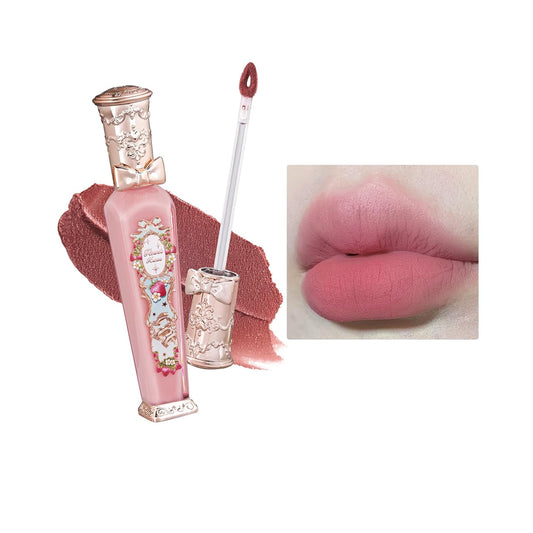 Flower Knows Strawberry Rococo Cloud Lip Cream,Velvety Matte Liquid Lipstick,Pink Lipstick,Long Lasting Lip Stain,Kiss-proof Blurred Lipstick for Girls&Women,0.12 Fl Oz(S04 Strawberry Moon)-Velvo Beauty