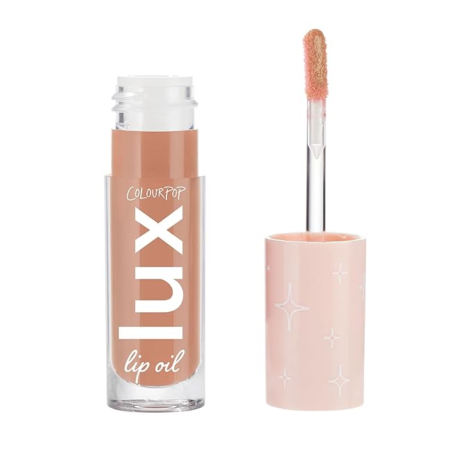 Colourpop Lux Lip Oil - Hydrating, Sheer Tinted Lip Oil Formulated with Antioxidant-Rich Chamomile Extract & Calendula Oil - Non-Greasy, Nourishing Soft-Warm Nude Lip Oil - Skinny Dip (0.16 oz)-Velvo Beauty