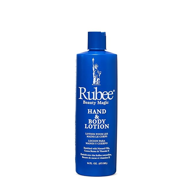 RUBEE Body & Hand Lotion - Pack of 6 Non-Greasy Lotion for Women & Men - 16oz for Extremely Dry Skin - Vitamin E Moisturizer-Velvo Beauty