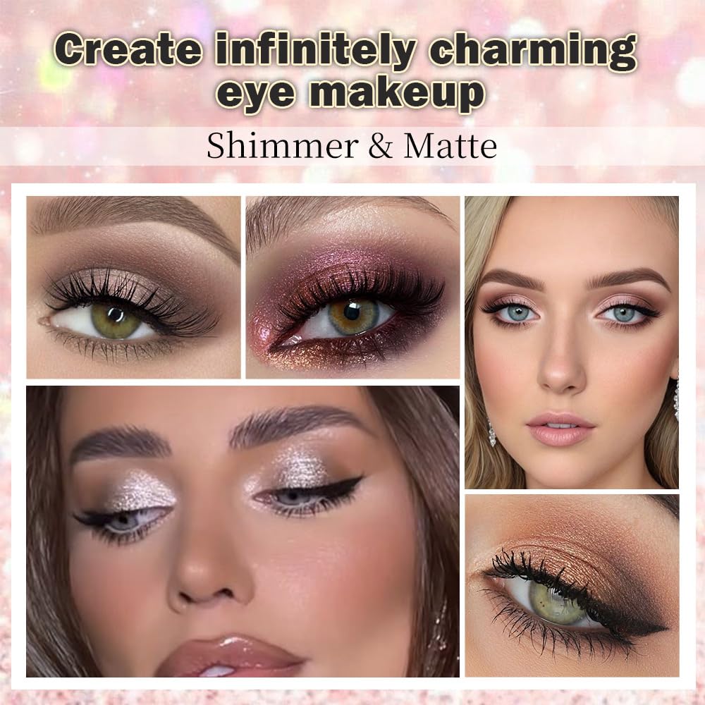 Eye Shadow Palette,Nude Silver Gray Cream Eyeshadow Makeup Pallets for Women Natural Eyeshadows for Eyes Long Lasting Naturing-Looking-Velvo Beauty
