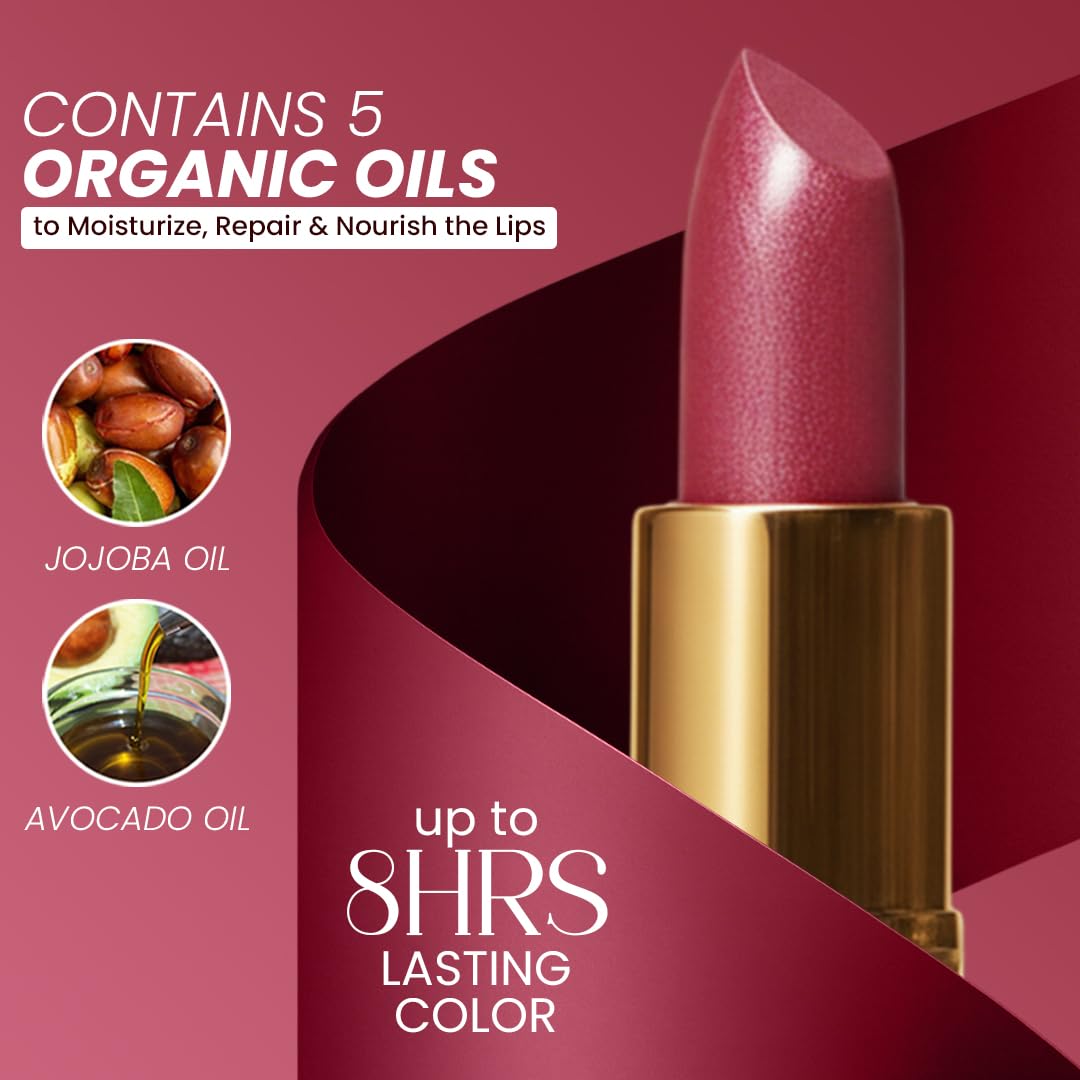 Essence Of Argan Precious Pink Lip Stick for Cracked and Dry Lips -100% Organic Shea Butter, Argan,Jojoba & Grapeseed Oil - Hydrating Long Lasting Lipstick - Deep Moisturizing Pink LipStick for Women-Velvo Beauty