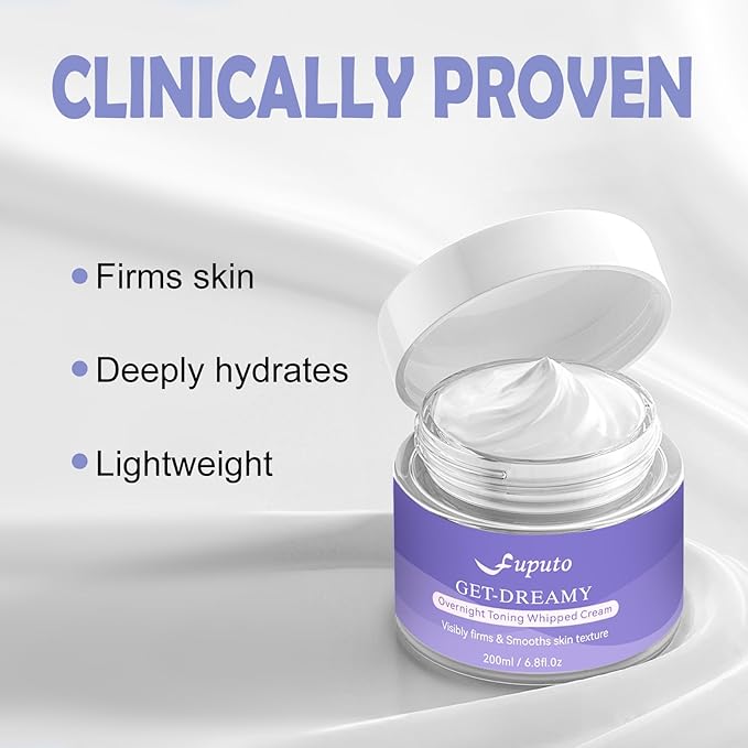 Get Dreamy Overnight Toning Whip - Body Firming Cream for Women, 6.76 oz Sleep & Sculpt Night Cream, Reduces the Appearance of Body Skin Laxity for Mulated for All Skin Types (200ml)-Velvo Beauty