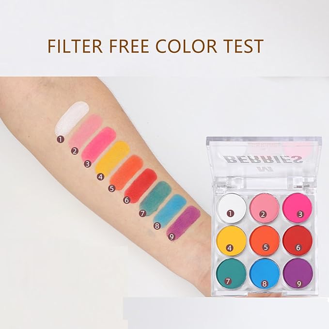 Mattew Eyeshadow Palette 9 Colors Cool Toned Matte Glitter Eyeshadow Palette (Color 02)-Velvo Beauty
