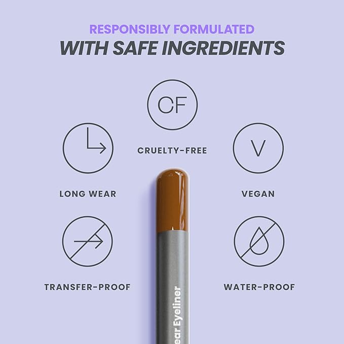 Wonderskin Eyeliner Pencil, 1440 Longwear Brown Eyeliner Pencil - Waterproof, Sharpenable & Smudge Proof-Velvo Beauty