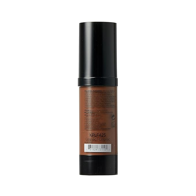 Kiss New York Professional Liquid Foundation - Lightweight and Hydrating Formula, Natural Finish, Control Shine, Cover Pores, Medium to Full Coverage, Green Tea Extract (Cognac)-Velvo Beauty