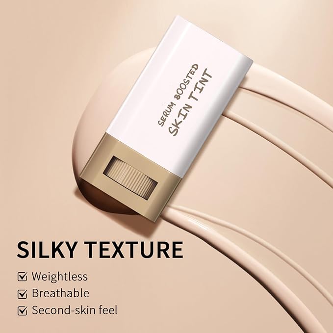 Beauty Balm Serum Boosted Skin Tint – Hydrating Tinted Moisturizer, Lightweight Solid Tinted Foundation Stick for Flawless, Sheer to Medium Coverage, Radiant & Dewy Finish, All-Day Wear (4#, 1)-Velvo Beauty