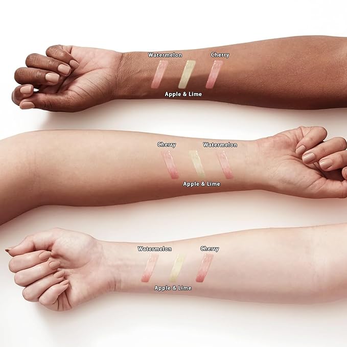 3 Pcs Bee Lip Balm Honey Pot, Cherry Watermelon Apple Lip Mask Overnight, Moisturizing Lip Sleeping Mask, Hydrate Repair Prevent Dry Cracked Lip Exfoliator Lip Care (Cherry+Watermelon+Apple Lime)-Velvo Beauty