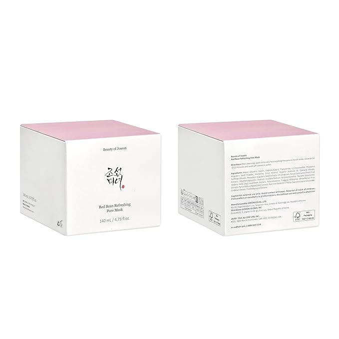 Beauty of Joseon Red Bean Pore Refreshing Mask Mud Cream Hydrating Wash Off Pack, Pore Cleansing Exfoliator, Korean Skin Care for Men and Women 140ml, 4.73 fl.oz-Velvo Beauty