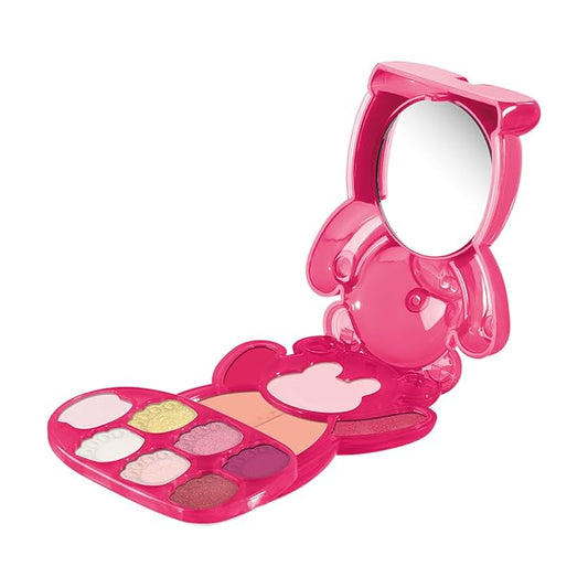 Pupa Milano Happy Bear Makeup Kit, 002 Fuchsia, 0.39 oz - Makeup Gift Set - Makeup Palette - Blush - Eyeshadow - Highlighter - Lip Gloss - Face Makeup-Velvo Beauty