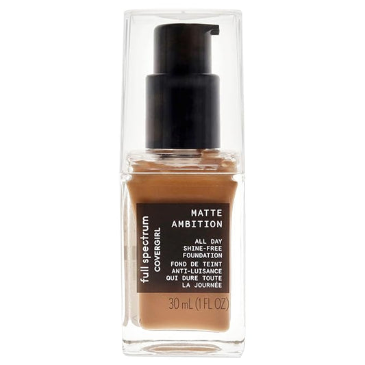 COVERGIRL Matte Ambition, All Day Foundation, Deep Cool 2, 1.01 Ounce-Velvo Beauty