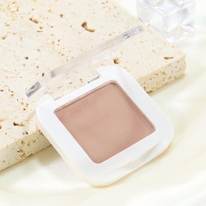 Buildable Matte Eyeshadow Makeup Palette Single - Nude Pink Shades | Creamy Pressed Powder for Easy Blending | Mini Travel Palette for Women | Everyday Natural Eye Makeup-Velvo Beauty