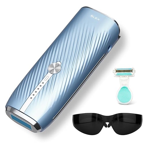 Blex Laser Hair Removal for Women and Men, IPL Hair Removal Device Effective in 2 Weeks, with Ultra-Fast 0.2s Light Emission, Comfortable and Painless, Sky Blue-Velvo Beauty