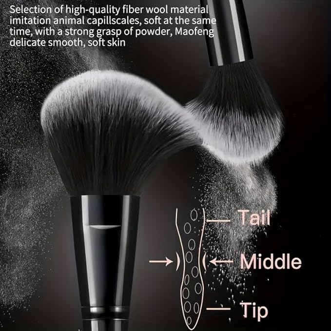 47Pcs Black Makeup Brushes Set Professional Makeup Kit Multi-functional Makeup Tool Set with Facial Makeup Accessories, Foundation Makeup Brush Kit Eye and Face Make up Brushes & Tools-Velvo Beauty