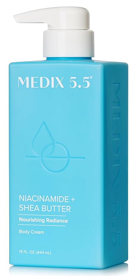 MEDIX Fragrance Free Niacinamide Face Moisturizer + Shea Butter Cream For Face & Body Lotion | Anti Aging Skin Care Firming Cream For Wrinkles, Dark Spots, Large Pores, 15 Fl Oz-Velvo Beauty