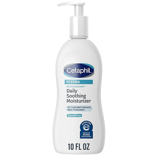 CETAPHIL RESTORADERM Soothing Moisturizer, For Eczema Prone Skin, 10 fl oz, For Dry, Itchy, Irritated Skin, 24Hr Hydration, No Added Fragrance, Doctor Recommended Sensitive Skincare Brand-Velvo Beauty