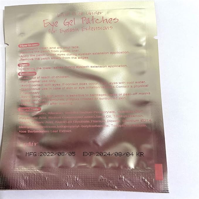 100 Pairs Set,Eye Gel Patches,Under Eye Pads Lint Free Lash Extension Eye Gel Patches for Eyelash Extension (pink)-Velvo Beauty