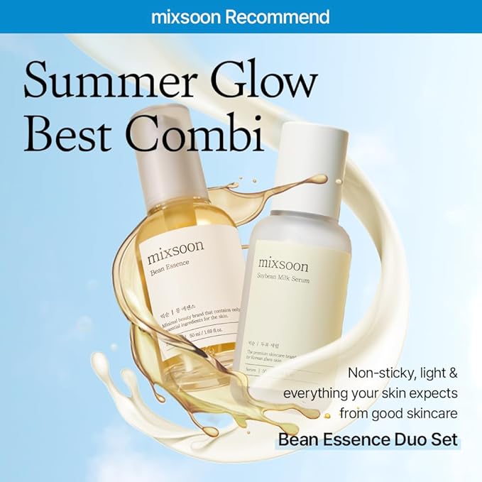 mixsoon Bean Essence, Vegansnail, Exfoliating Essence for face, Hydrating Korean Skin Care,Glassskin 1.69 fl.oz/50ml-Velvo Beauty