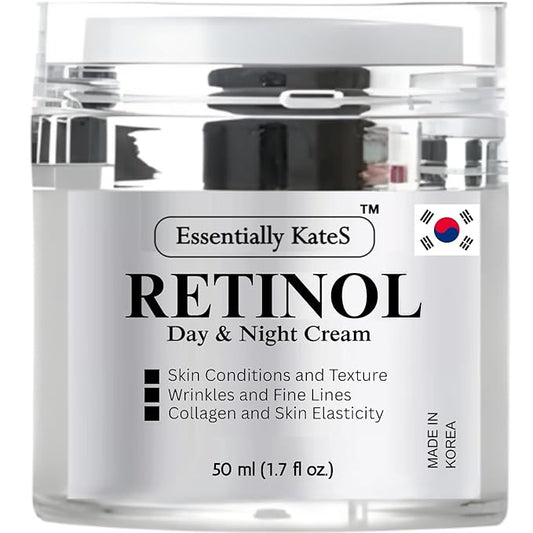 Retinol Moisturizer Cream 50 ml - Pack of 1 - Face, Eye, Forehead, Crow's Feet, Décolleté & Neck Cream - Fights Sagging Appearance, Puffiness, Wrinkles and Dark Circles - Korean Skincare-Velvo Beauty