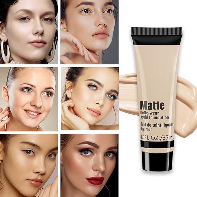 1 Pack Liquid Foundation Cream for Face Makeup,Durable Full Coverage Matte Concealer Make Up,Oil Control & Waterproof Base Primer -1 Fl.Oz (BEIGE 3#)-Velvo Beauty
