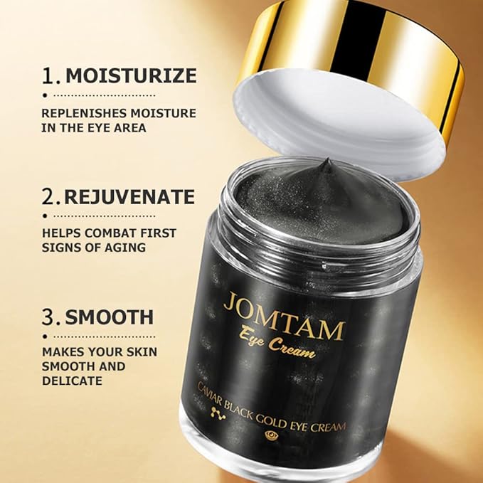 Caviar Black Gold Moisturizing Eye Cream Skin Rejuvenation Dark Circles Smoothing Wrinkles 60g 2.12oz-Velvo Beauty