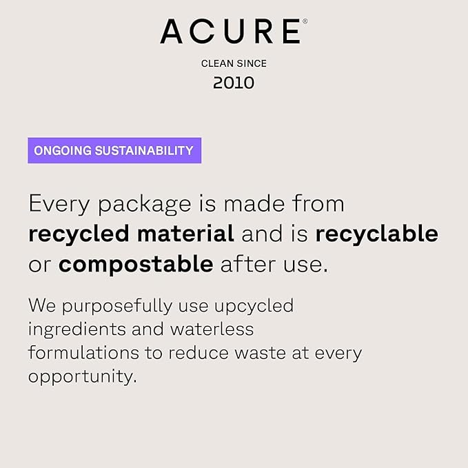 Acure Ultra Hydrating 12 Hour Facial Moisturizer - Intense Morning Moisture for Dry Dull Skin - Infused Blend of Adaptogens Aswagandha & 7 Supergreens - All Natural Vegan Cream Formula - 1 Fl Oz-Velvo Beauty