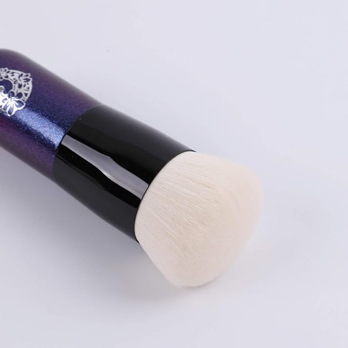 ENERGY Foundation Makeup Brush With Brush Clean Flat Top Kabuki for Face - Perfect For Blending Liquid, Cream or Flawless Powder Cosmetics - Buffing, Stippling, Concealer - Premium Quality Synthetic Dense Bristles-Velvo Beauty