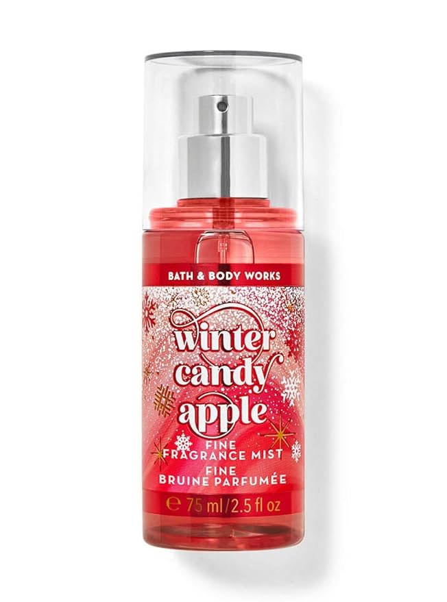 Bath & Body Works WInter Candy Apple Fine Fragrance Mist Travel Size Mini Purse Spray 2.5 Ounce (WInter Candy Apple)-Velvo Beauty