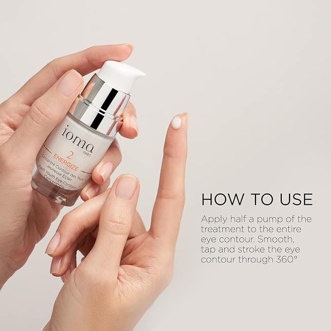 IOMA Paris - ENERGIZE Flash Youth Eye Contour Care - Eye Concentrate, Brightens Skin Tone and Erases Fine Lines, Eye Cream for Dark Circles & Puffiness, (30 ml)-Velvo Beauty