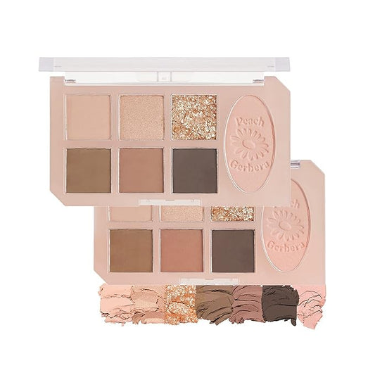 ETUDE Play Tone Eyepalette | From Eye To Cheeks | Palette With Easy Color Matching For All | Various Texture From Sheer Matte To Wet Glitters | K-beauty (Peach Gerbera)-Velvo Beauty