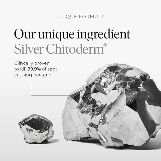 | Hydrating Face Serum with Silver Chitoderm for ALL Skin Types | Clears Acne, Prevents & Heals Breakouts & Blemishes, Repairs Scars | Moisturises and Nourishes For Smooth Skin | 30ml-Velvo Beauty