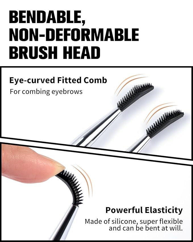 EIGSHOW Dual-Ended Precision Eyebrow Brush and Comb for Eyeliner Lining, Sculpting Brows, Professional Eye Makeup Tools (D109)-Velvo Beauty